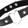 collier cuir vegan femme accessoire coeur