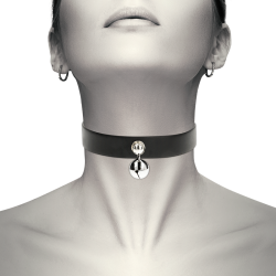 collier en cuir vegan femme hochet accessoire