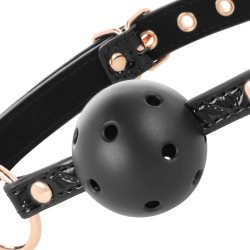 black edition ball gag cuir vegan