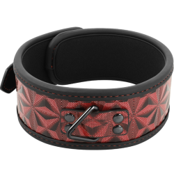 collier en cuir végan premium édition rouge avec doublure en néoprène