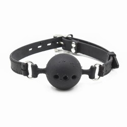bâillon à boule en silicone respirant taille l