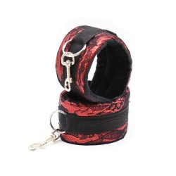 menottes en velours avec ruban en nylon