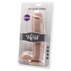 gode 25,5 cm avec billes vibrateur skin