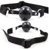ohmama fetish ball gag respirant en tissu noir