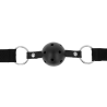 ohmama fetish ball gag respirant en tissu noir