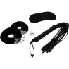 fetish playset érotique 1 avec menottes, masque aveugle et flogger