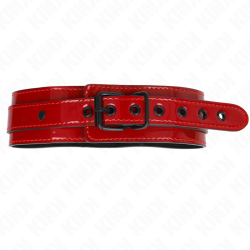 collier ajustable rouge vin 37,5-49,5 cm x 5 cm
