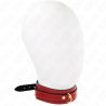 collier ajustable rouge vin avec détails dorés 29-42,5 cm x 4 cm