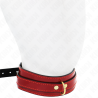 collier ajustable rouge vin avec détails dorés 29-42,5 cm x 4 cm