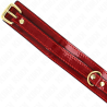 collier ajustable rouge vin avec détails dorés 29-42,5 cm x 4 cm