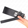 collier avec ceinture 65 cm avec large bracelet noir ajustable 33,5-41 cm x 5 cm