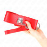 collier avec ceinture 65 cm avec large bracelet rouge ajustable 33,5-41 cm x 5 cm