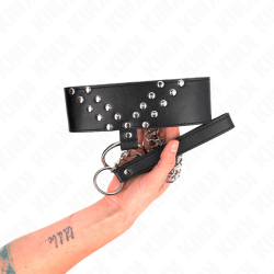 collier avec ceinture 65 cm avec rivet v réglable 36-43 cm x 5 cm