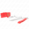 collier diamants rouges avec ceinture 65 cm ajdustable 35-51 cm x 7 cm