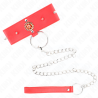 collier diamants rouges avec ceinture 65 cm ajdustable 35-51 cm x 7 cm