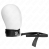 collier avec laisse 116 cm avec clous argentés modèle 4 noir ajustable 40-48 cm x 6 cm