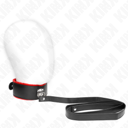 collier avec ceinture 116 cm avec bracelet en cuir rouge ajustable 40-48 cm x 6 cm