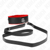 collier avec ceinture 116 cm avec bracelet en cuir rouge ajustable 40-48 cm x 6 cm