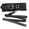 collier avec ceinture 116 cm avec bracelet en cuir noir ajustable 40-48 cm x 6 cm