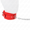 collier avec laisse 65 cm avec restrictions rouge 36-42 cm x 5,5 cm
