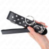 collier rivet anneau avec ceinture 65 cm noir ajustable 36-50 cm x 3,8 cm