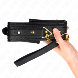 collier avec bracelet imitation cuir éponge modèle 1 réglable 37-54 cm x 3 cm