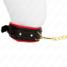 collier avec bracelet imitation cuir éponge modèle 2 réglable 37-54 cm x 3 cm
