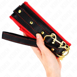 collier avec bracelet imitation cuir éponge modèle 2 réglable 37-54 cm x 3 cm
