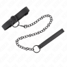 collier avec laisse foncée 65 cm ajustable 37-54 cm x 3 cm