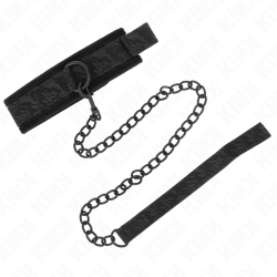 collier modèle basic avec laisse 77 cm modèle 5 ajustable 34-54 cm x 5 cm