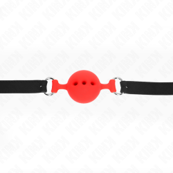 bag entier en silicone 55 x 2 cm avec boule de 4,5 cm taille m rouge ajustable 35-51 cm