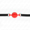 bag entier en silicone 55 x 2 cm avec boule de 4,5 cm taille m rouge ajustable 35-51 cm