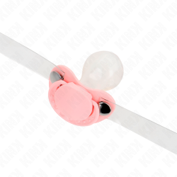 gag en forme de sucette rose 5,5 x 4 cm ajustable 43-60 cm