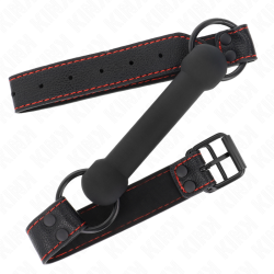bone bag avec sangle en cuir noir ajustable 41-57 cm