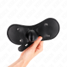 masque boucles ball gag avec serrure réglable 42-60 cm