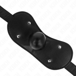 masque boucles ball gag avec serrure réglable 42-60 cm