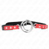 gag avec plusieurs o-rings 4 - 4,8 cm rouge 38 x 56 cm
