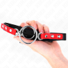 gag avec plusieurs o-rings 4 - 4,8 cm rouge 38 x 56 cm