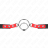 gag avec plusieurs o-rings 4 - 4,8 cm rouge 38 x 56 cm