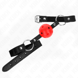 boule creuse dure rouge 4,5 cm gag modele 1 63,5 x 2 cm