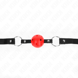 boule creuse dure rouge 4,5 cm gag modele 1 63,5 x 2 cm