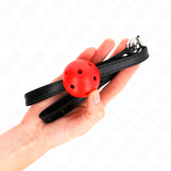 bâillon à boule simplicité rouge respirant 4,5 cm 62 x 1,5 cm