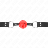 bâton respirant 4 cm avec double rivet cuir 62,5 x 2,5 cm réglable 42-58 cm