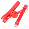 bâton respirant 4 cm avec double rivet modèle 1 rouge 62,5 x 2,5 cm réglable 42-58 cm