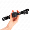 bâton respirant 4 cm avec double rivet modèle 1 noir 62,5 x 2,5 cm réglable 42-58 cm