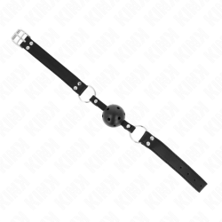 bâton respirant 4 cm avec double rivet modèle 1 noir 62,5 x 2,5 cm réglable 42-58 cm