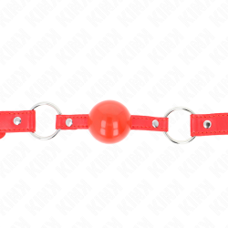 bâillon tpe balle 4 cm avec rojo lock 60 x 2 cm
