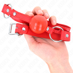 bâillon tpe balle 4 cm avec rojo lock 60 x 2 cm