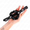bâton lip 8 cm avec sangle en cuir noir 63 x 2 cm ajustable 39-58 cm
