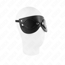 masque en cuirette avec cache-yeux détachables 22 x 9 cm